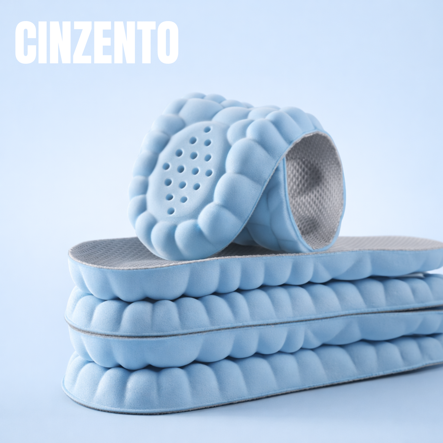 Shock-absorbing massage insoles