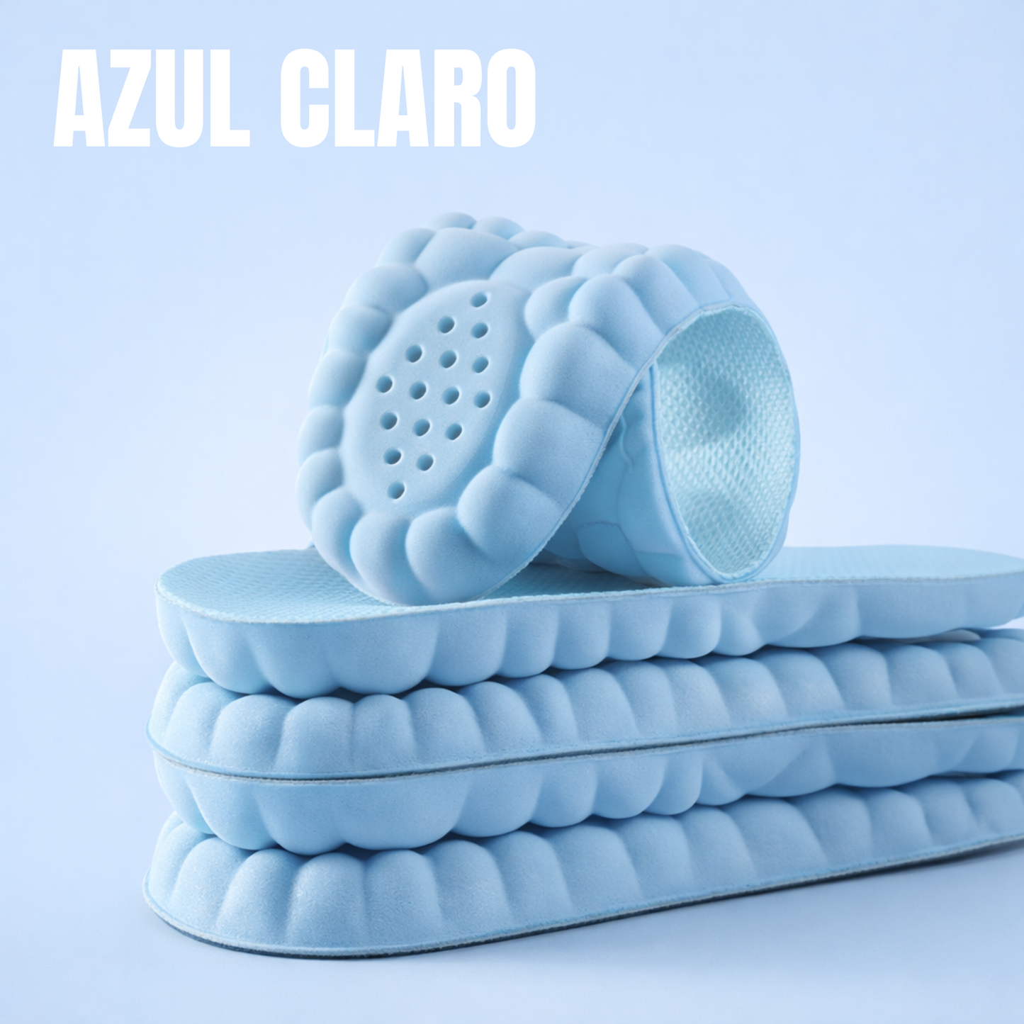 Shock-absorbing massage insoles