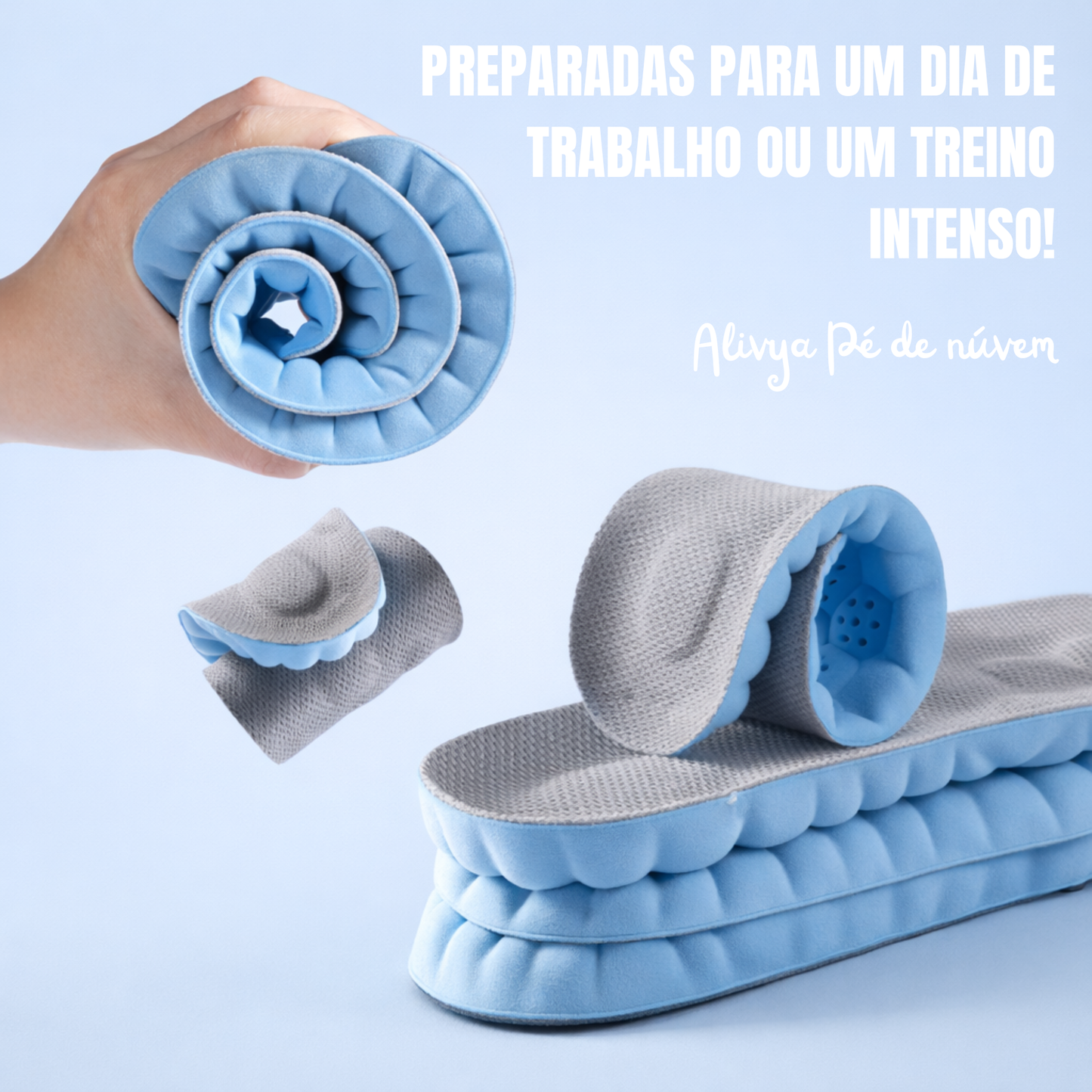 Shock-absorbing massage insoles